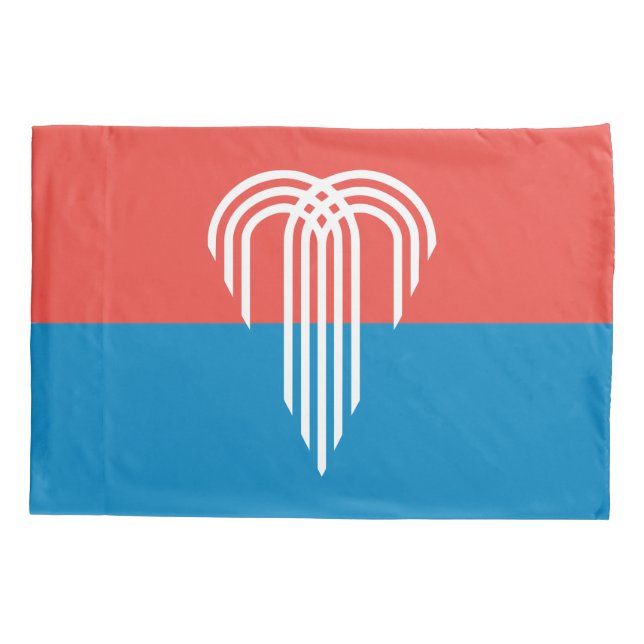 Solteiro Pillowcase com a bandeira de Kansas City (Verso)