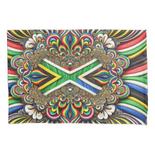 Solteiro Pillowcase com as cores sul-africanas