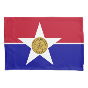 Solteiro Pillowcase com bandeira de Dallas