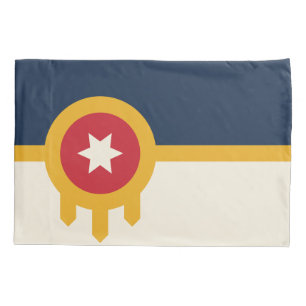 Solteiro Pillowcase com bandeira de Tulsa, Oklahom