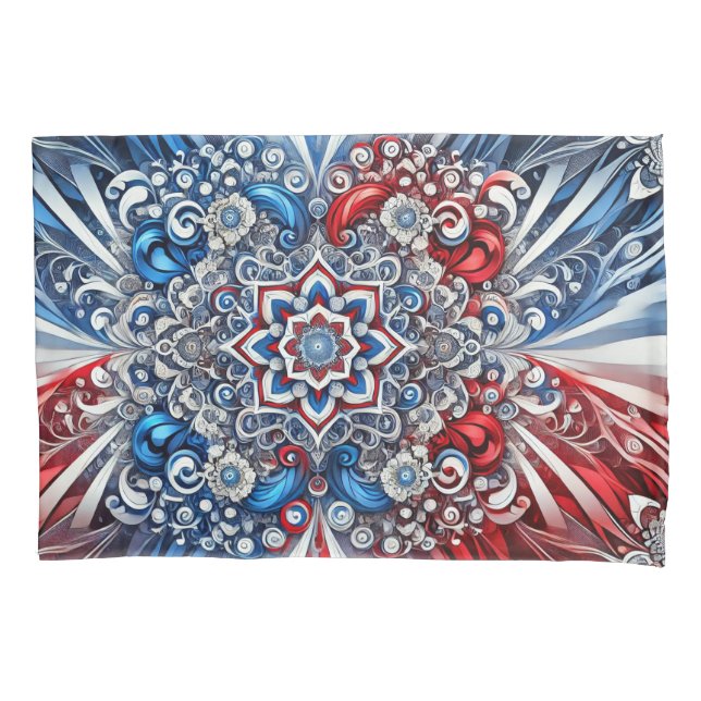 Solteiro Pillowcase com cores francesas (Frente)