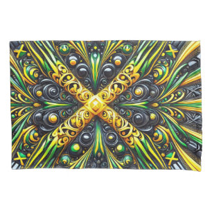 Solteiro Pillowcase com cores jamaicanas