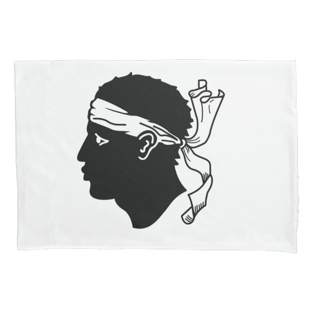 Solteiro Pillowcase com pavilhão da Córsega (Frente)