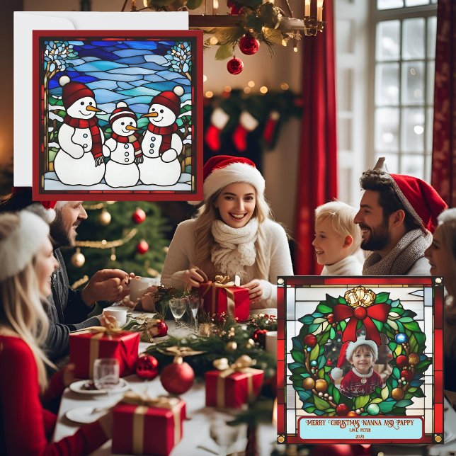 Solteiro Poinsettias Faux Vidro Mantido (Criador carregado)