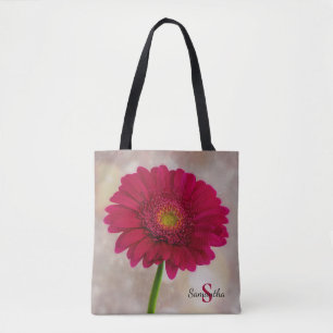 Solteiro Rosa Quente Gerbera Tote