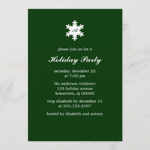 Solteiro Snowflake Monogramas Convites