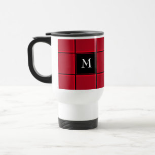 Solteiro Vermelho e Negro Caneca de viagem de Nata