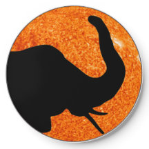 Sombra Eclipse Solar do Perfil do Elefante