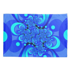 Sombras da Arte Fractal Abstrato Moderna Azul