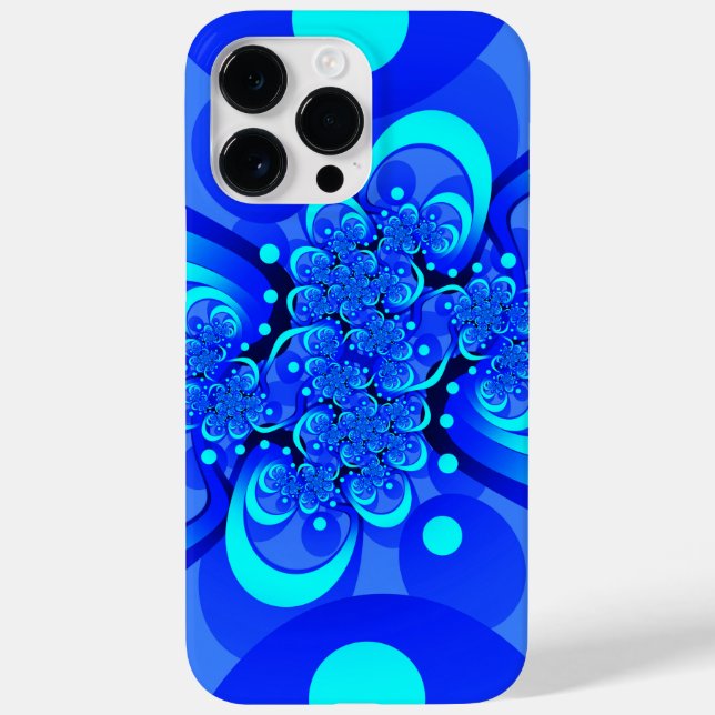 Sombras da Arte Fractal Abstrato Moderna Azul (Verso)