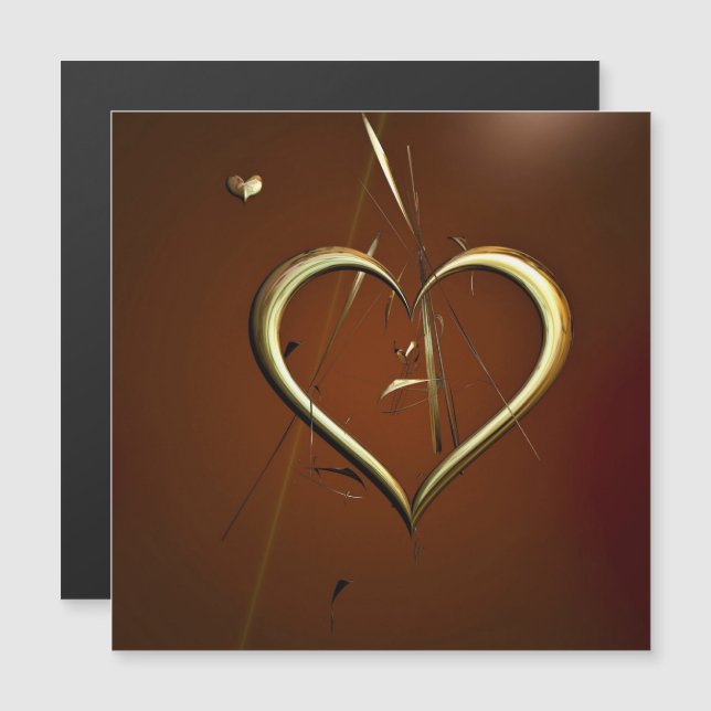 Sombras de Amor com Cartão Magnético Dourado (Frente/Verso)