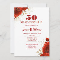 Sombras do Convite de Aniversário Vermelho
