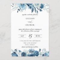 Sombras do Convite Floral Azul