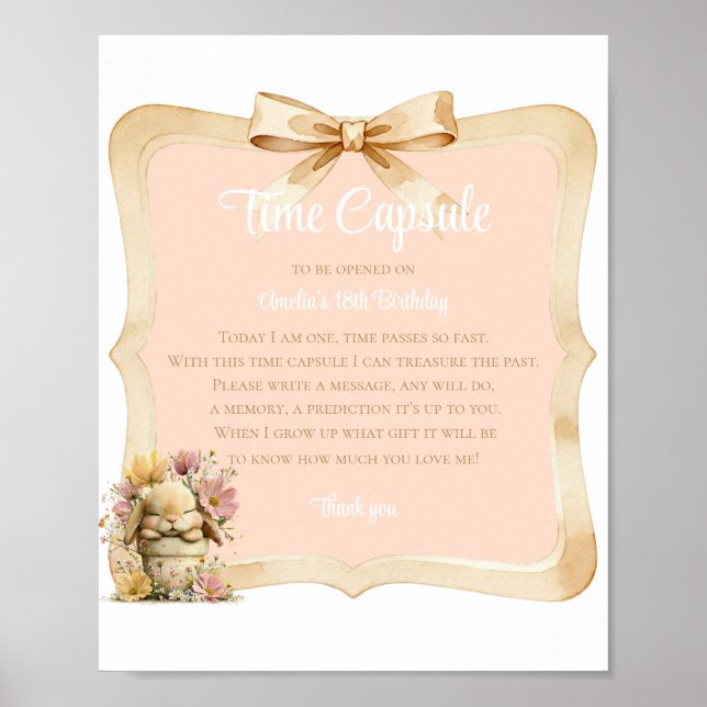 Somebunny is Turning One Milestone Poster (Frente)