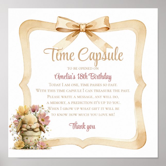 Somebunny is Turning One Milestone Poster (Frente)