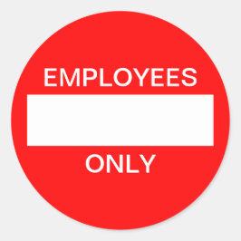 Somente adesivo para funcionários