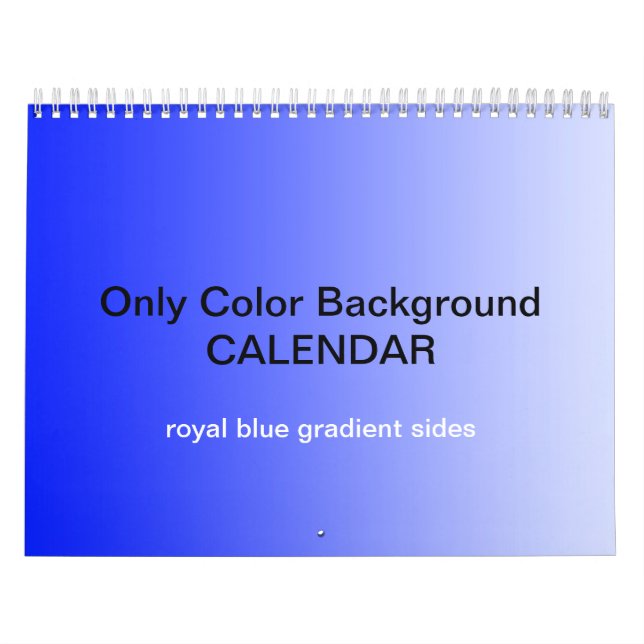 Somente calendário de fundo de cor - azul real (Capa)