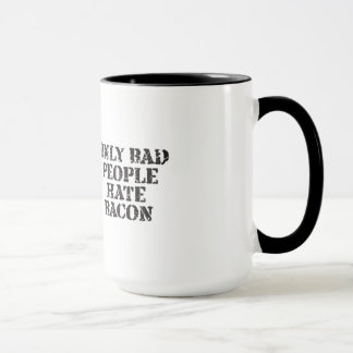 Somente do ódio pessoas más da caneca do bacon