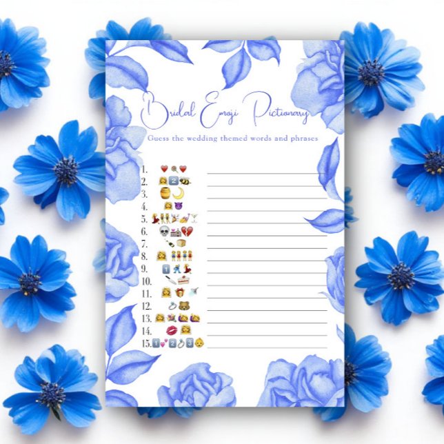 Something blue Bridal shower emoji pictionary (Criador carregado)