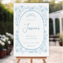 Something Blue Bridal Shower Welcome Sign