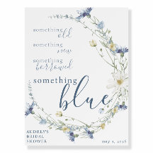Something Blue Bridal Shower Welcome Sign