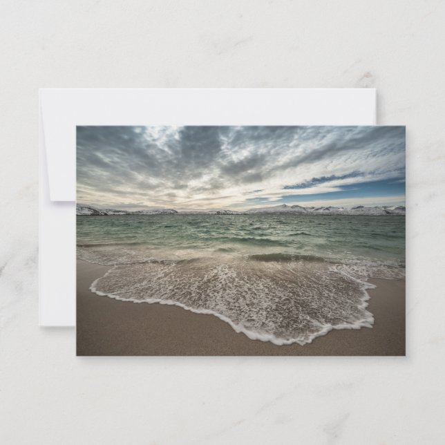Sommaroy Beach Norway Card (Frente)