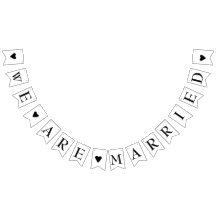 Somos Casados Com Bandeira De Casamento Rústico