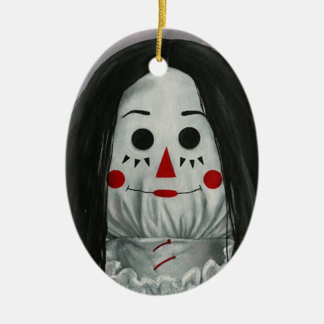 Somos todos bonecas aqui VI ornamento cerâmico (Frente)