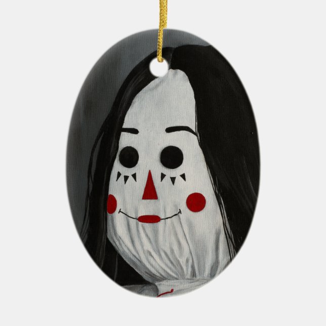 Somos todos bonecas aqui X ornamento cerâmico (Frente)