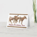 Son Cute Wolf Pups Cartão de Aniversário<br><div class="desc">Aqui está um cartão de excelente de aniversário para aquele animal,  natureza ou fã da vida selvagem.</div>