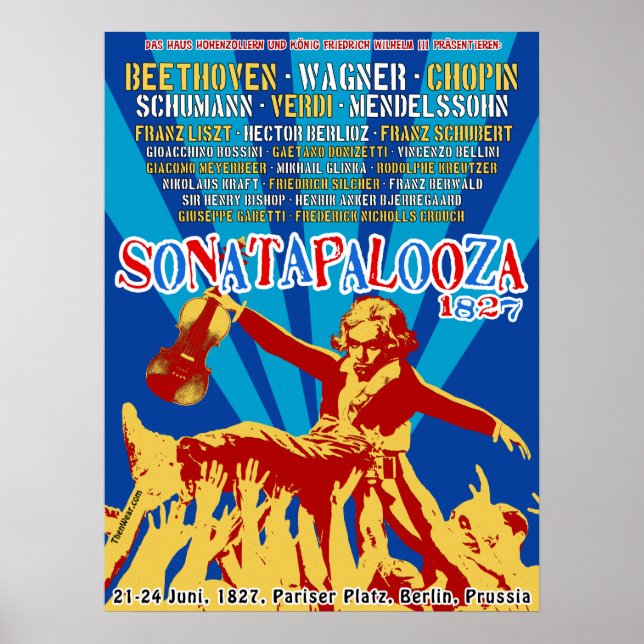 Sonatapaloza 1827 Concert Poster (Frente)