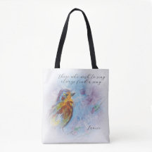 Songbird of Hope Tote Bag
