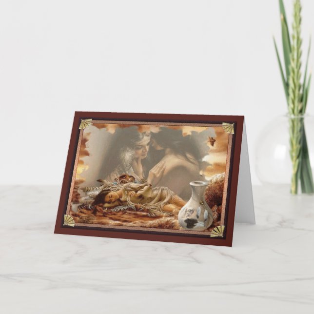 Sonhando Com Seu Cartão De Saudação Nativo America (Frente)