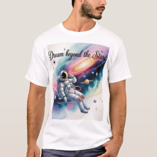Sonhe Além das Estrelas – Camiseta de Arte Espacia