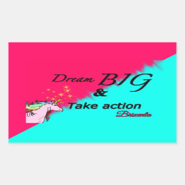 Sonhe grandes adesivos unicórnios 2 tons