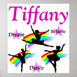 SONHO, ACREDITE, DANÇA POSTER PERSONALIZADA