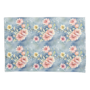 Sonho Contemporâneo Rosa e Azul Floral