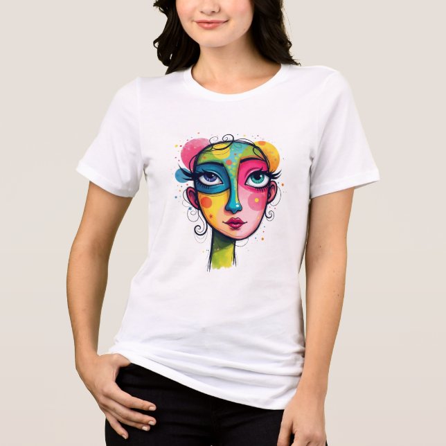 "Sonho cromático" - Retrato de arte Abstrato (Frente)