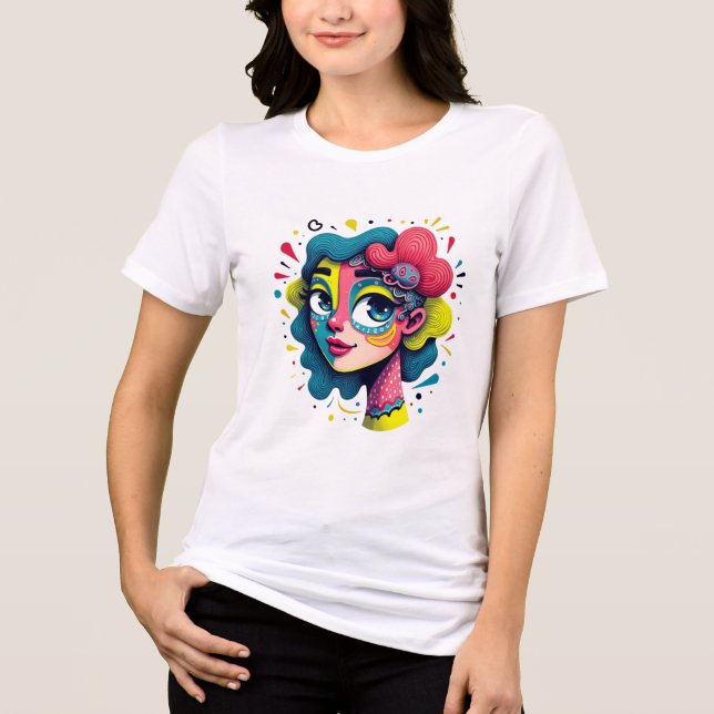 "Sonho cromático" - Retrato de arte Abstrato (Frente)