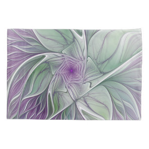 Sonho da flor, arte verde roxa abstrata do Fractal