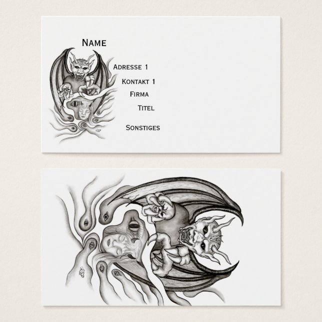 Sonho da Meia-Noite - Demônios no estilo da Tatuag (Frente & Verso)