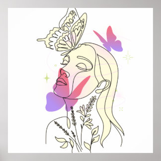 Sonho de borboleta - Poster de Muro Artístico