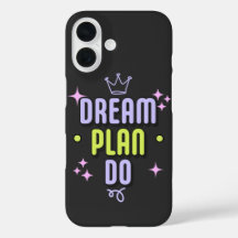 Sonho de citação motivacional. Planejar. Faça.