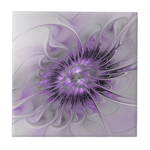 Sonho de Flor de Lavanda Arte Fractal Abstrato Mod
