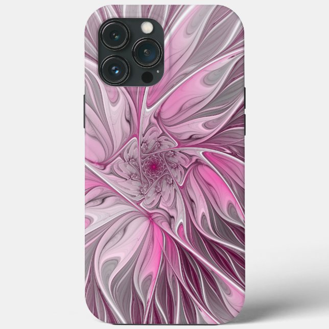 Sonho De Flor Rosa Fractal, Padrão De Fantasia Flo (Verso)