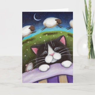 Sonho de Ovelha com Gato e Rato Dormindo - Cartão