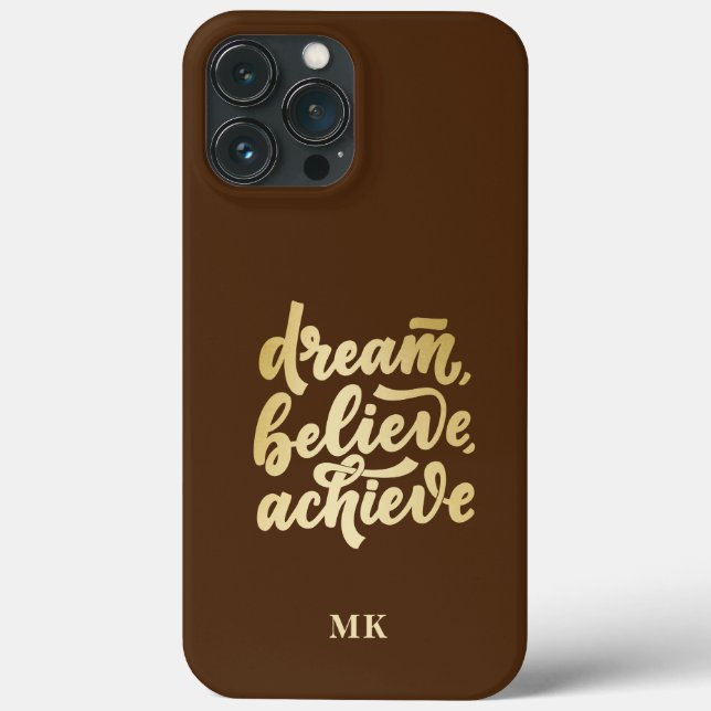 Sonho Dourado moderno acredita alcançar motivação (Verso)