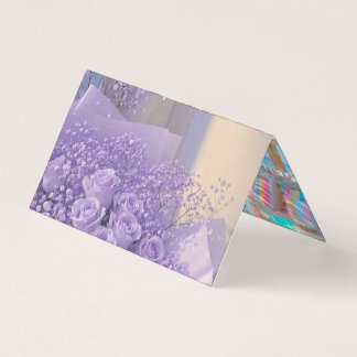 Sonho Floral Roxo Cartão de Saudação Dobrado Paste
