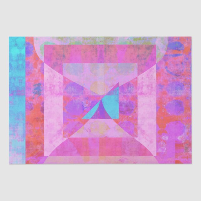 Sonho Rosa Quente #1 Papel Tecido Mídia Misto (Frente )