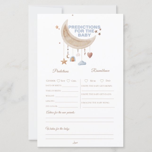 Sonho Sobre a Previsão Azul da Lua e Conselhos (Frente)